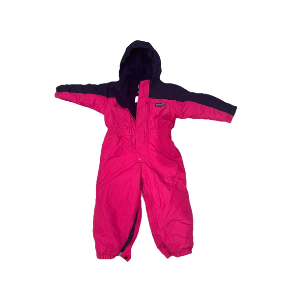 Lands' End Kids Pink & Navy Blue Squall Waterproof Insulated Snowsuit Size 4T A1 - Picture 6 of 6